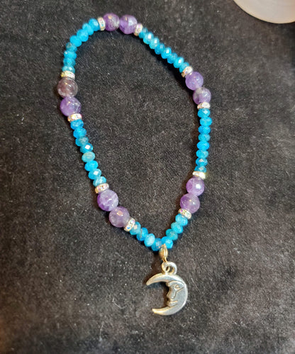 Amethyst with Blue Apatite