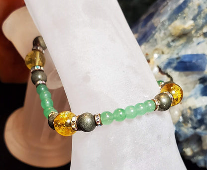 Abundance, Prosperiety, & Luck Crystal Bracelet