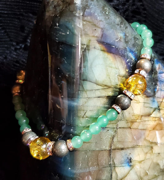 Abundance, Prosperiety, & Luck Crystal Bracelet