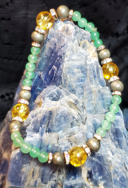 Abundance, Prosperiety, & Luck Crystal Bracelet