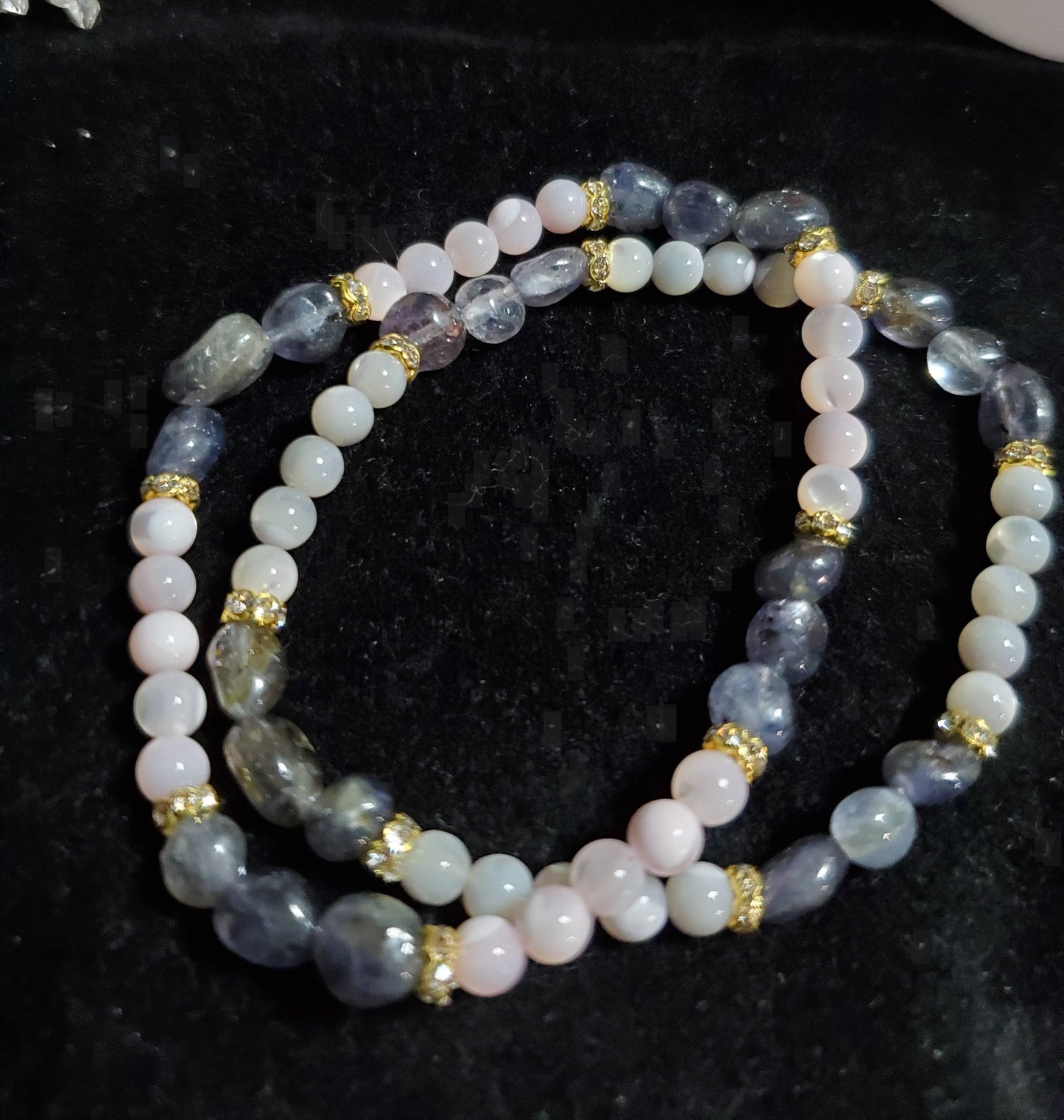 iolite with mother of pearl